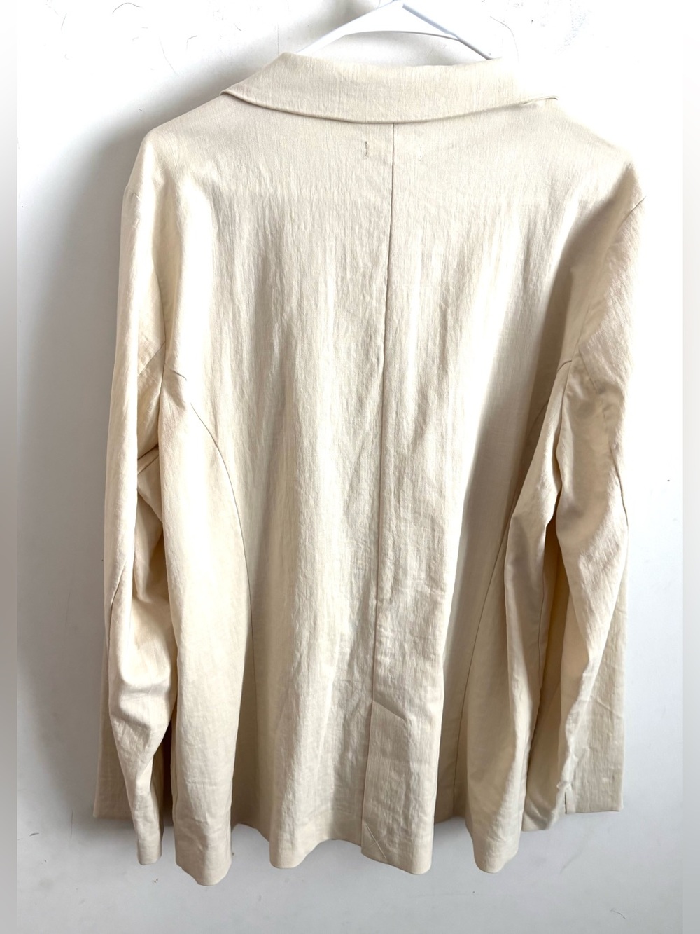 Maurices Blazer Seamed open-front single button 2X Cream Office Workwear - Picture 2 of 5